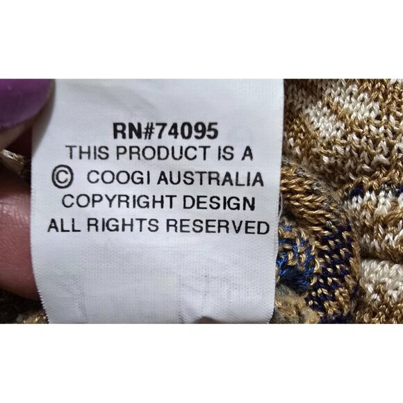 Coogi Australia Mens Brown Chunky Knit Sweater Pullover Long Sleeve Size XL - Picture 7 of 9